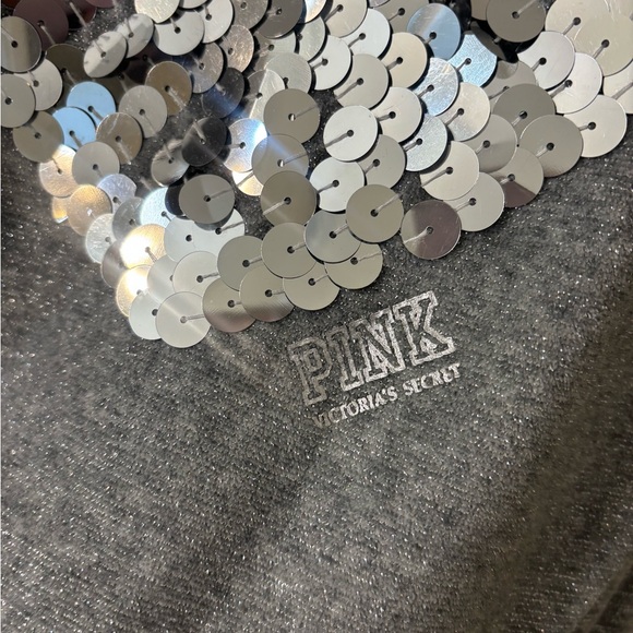PINK‎ Victoria's Secret Y2K Gray Hoodie with Logo - Picture 7 of 7